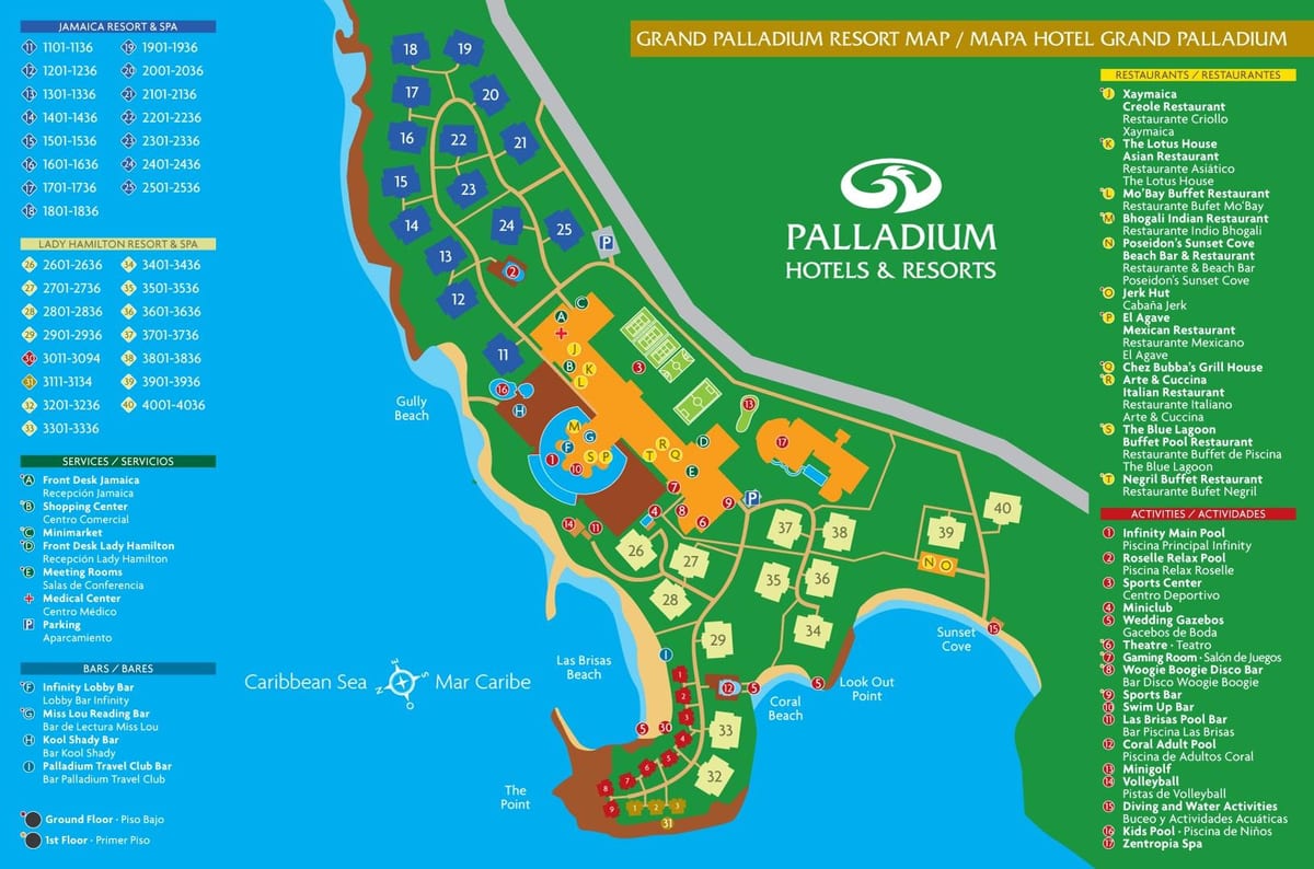 Mappa di grand palladium jamaica resort