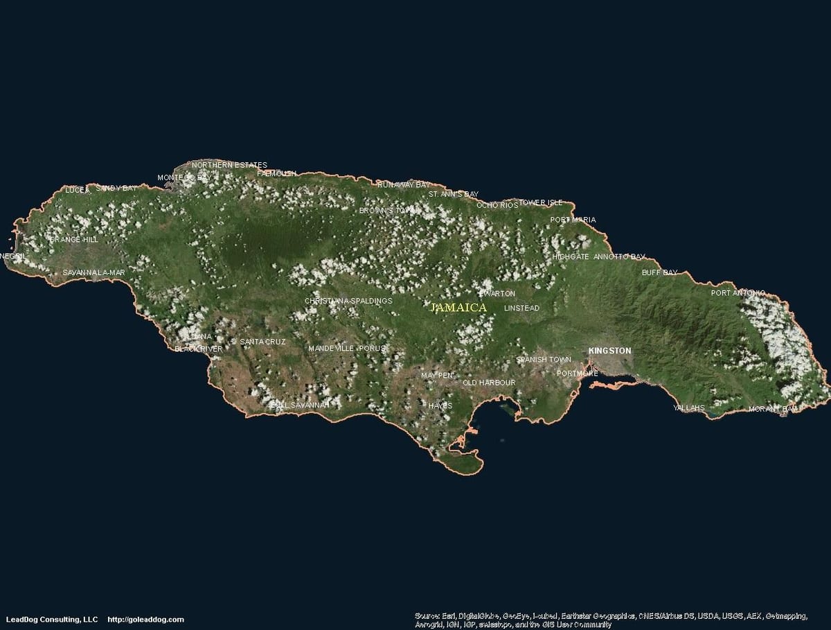 Mappa aerea giamaica