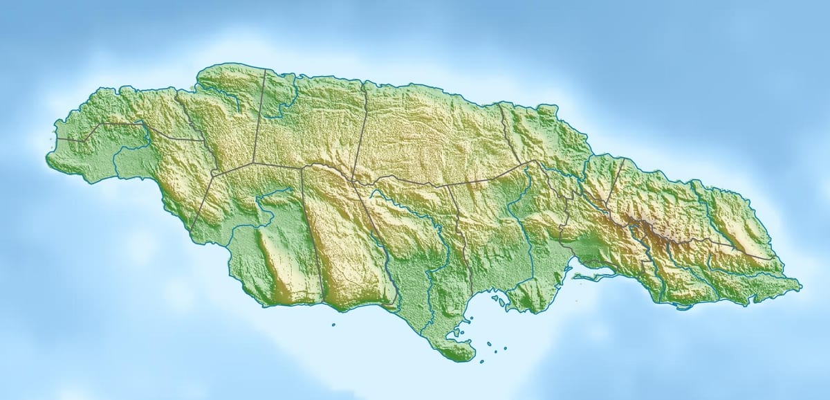 Mappa di sollievo giamaica