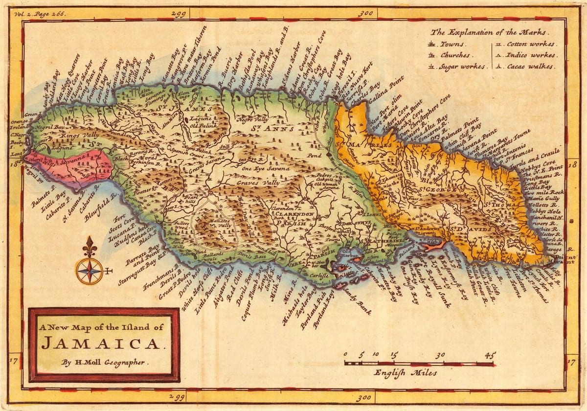 Mappa di vecchia giamaica