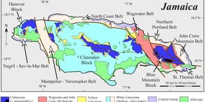 Mappa geologica giamaica