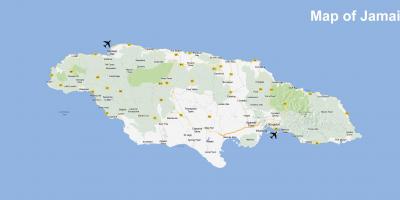 Mappa della giamaica aeroporti e località