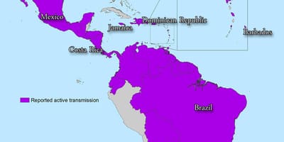 Mappa della giamaica zika