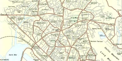 Mappa di kingston in giamaica quartieri