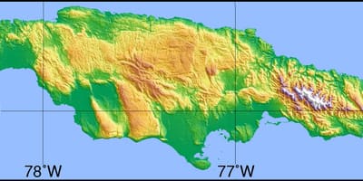Mappa satellitare giamaica